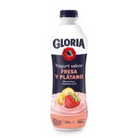Yogurt Bebible Gloria Sabor Fresa Plátano Botella 946g