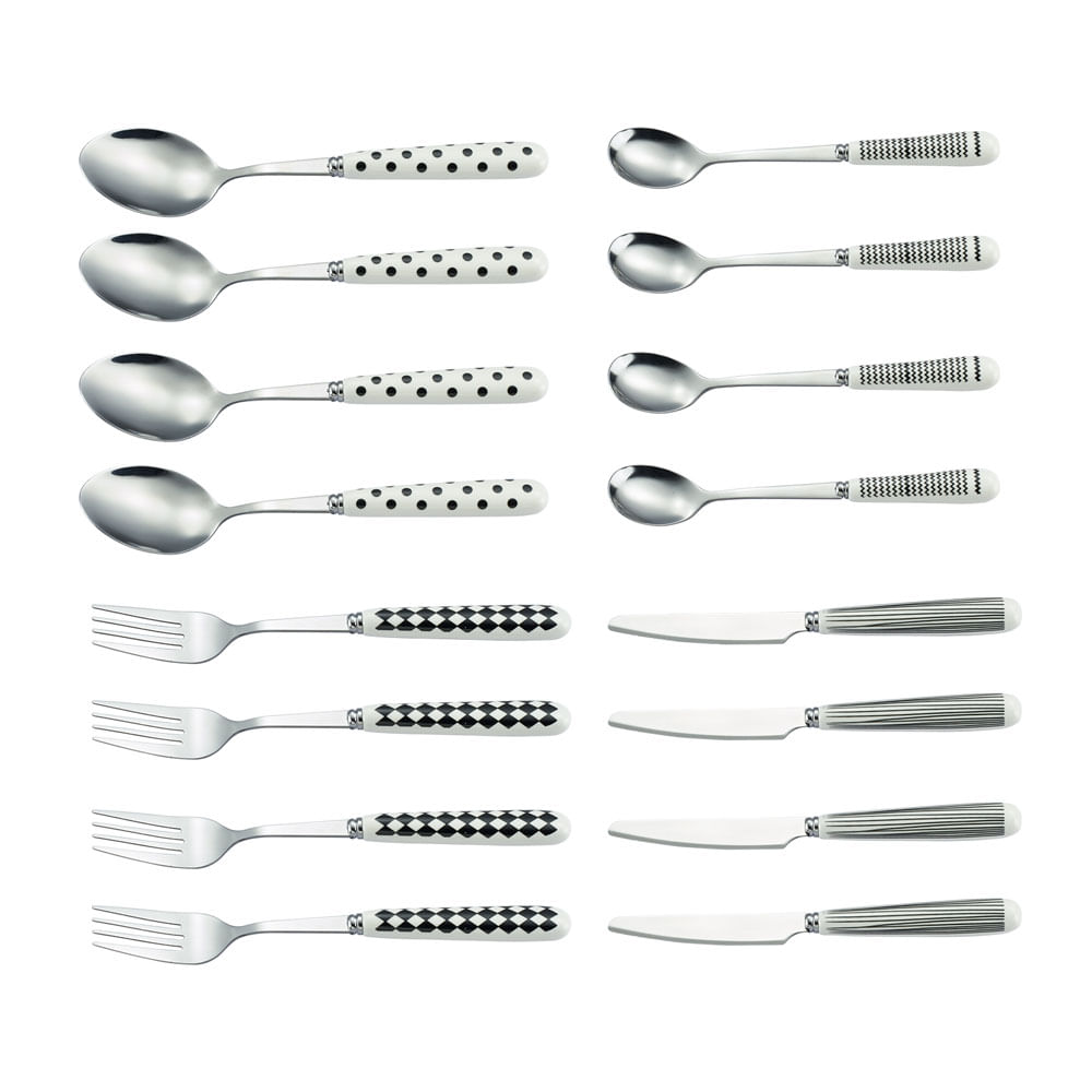 Set de Cubiertos Krea Mango Cerámica Oporto 16 Piezas