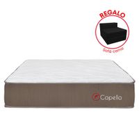 Colchón Queen Forli Capella Super Side + Sofá Cama + 2 Almohadas