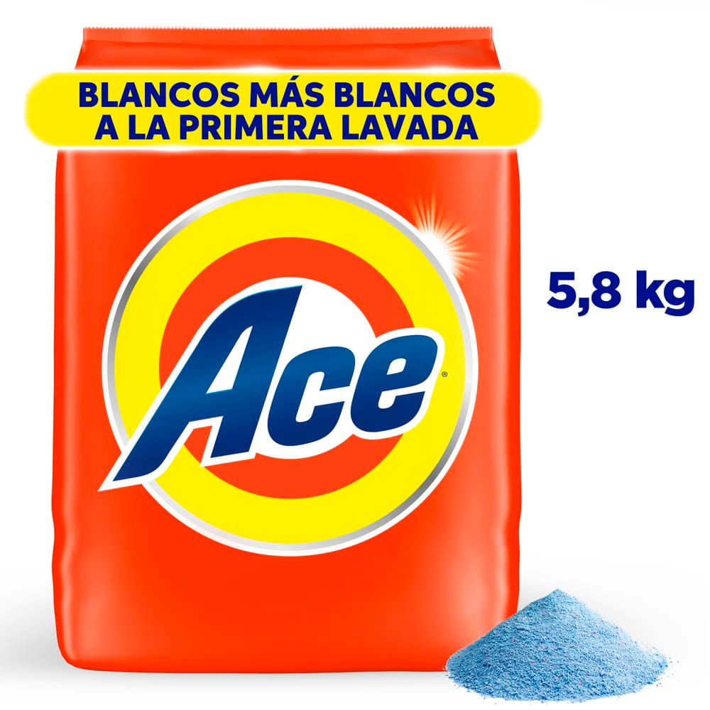 Detergente en Polvo Ace Pétalos Florales 5.8kg
