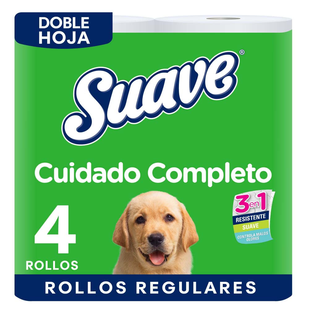 Papel Higiénico Doble Hoja Suave Cuidado Completo 4un