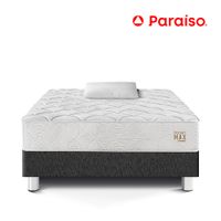 Cama Pocket Max 1.5 Plazas Charcoal + 1 Almohadas + Protector