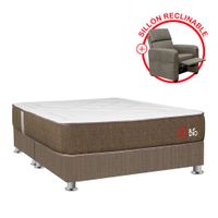 Box Tarima Queen Forli Bio + Sillón Reclinable + 2 Almohadas + Protector