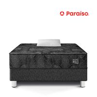 Cama Pocket Max Black 1.5 Plazas + 1 Almohada+ 1 Protector