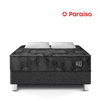 Cama Pocket Max Black Queen + 2 Almohadas+ 1 Protector