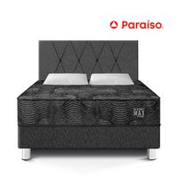Dormitorio Pocket Paraíso Max Black Queen + 2 Almohadas+ 1 Protector