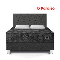 Dormitorio Pocket Paraíso Max Black King+ 2 Almohadas+ 1 Protector