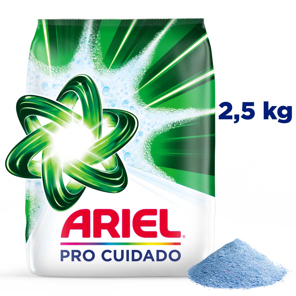 Detergente en Polvo Ariel Pro Cuidado 2.5kg