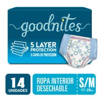 Ropa Interior Desechable Goodnites Talla M 14un