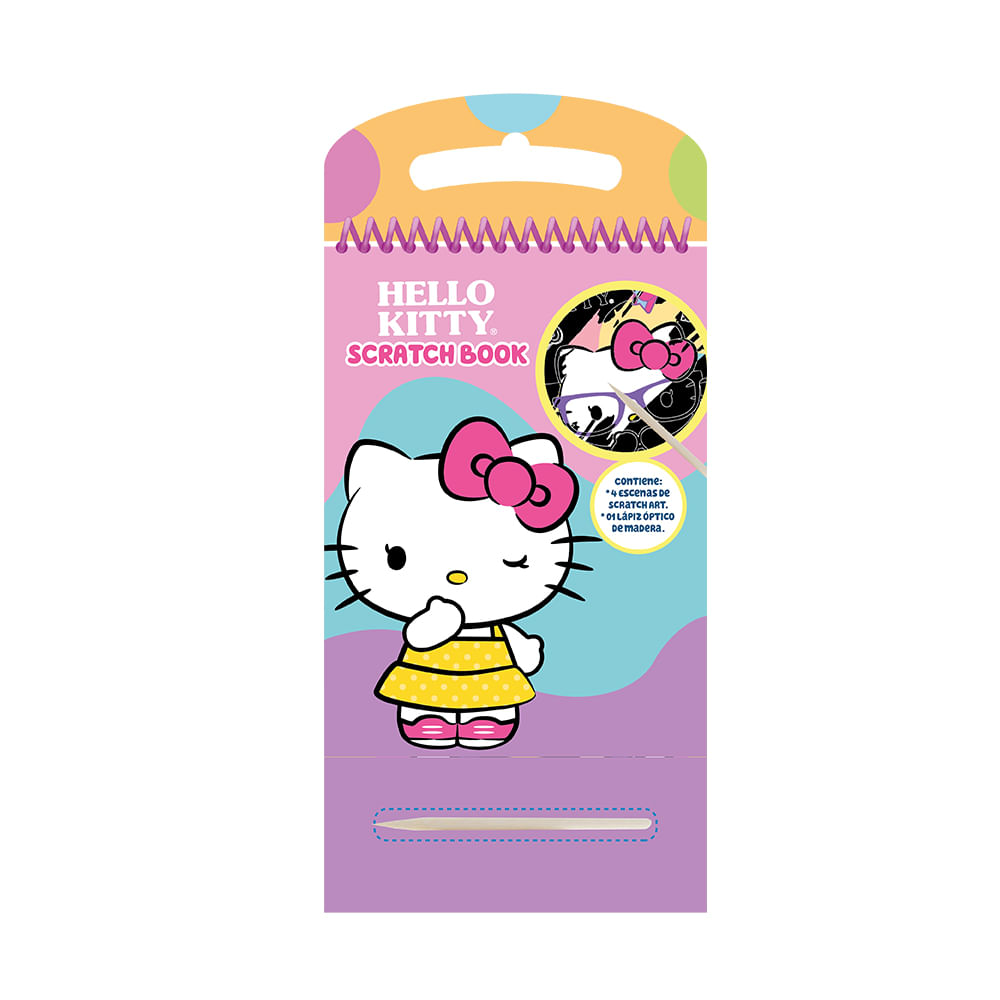 Scratch Book Hello Kitty+Palillo Madera