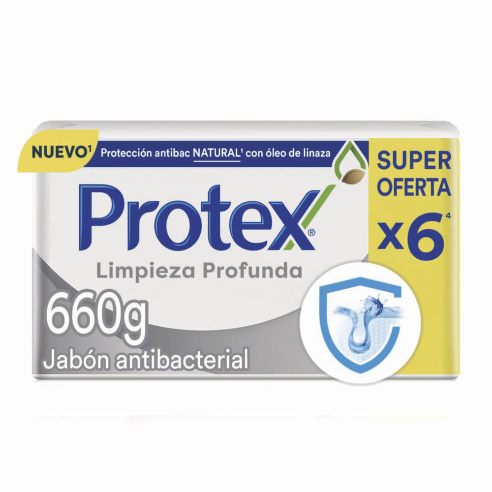 Sixpack Jabón en Barra Protex Limpieza Profunda 110g