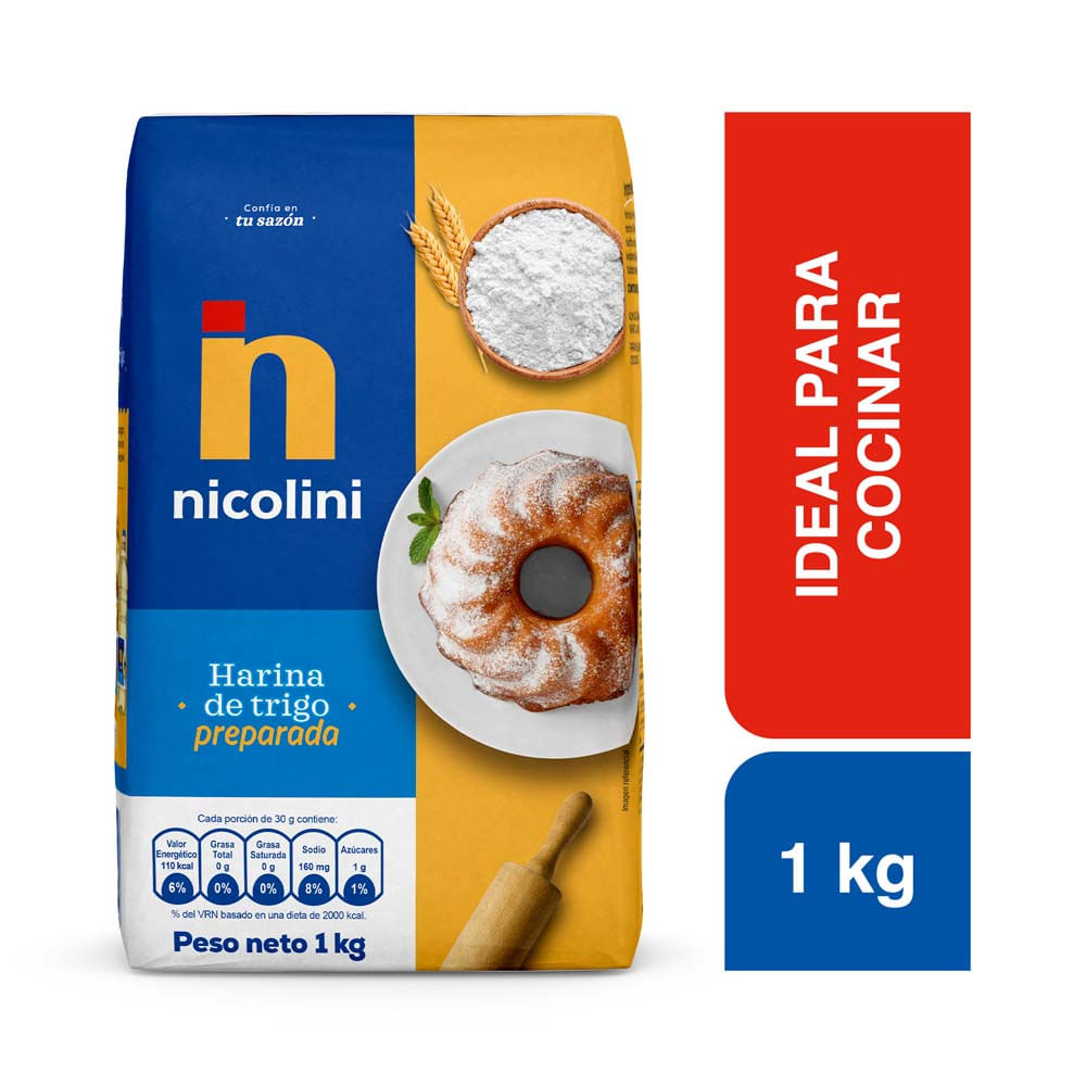 Harina de Trigo Preparada Nicolini 1kg
