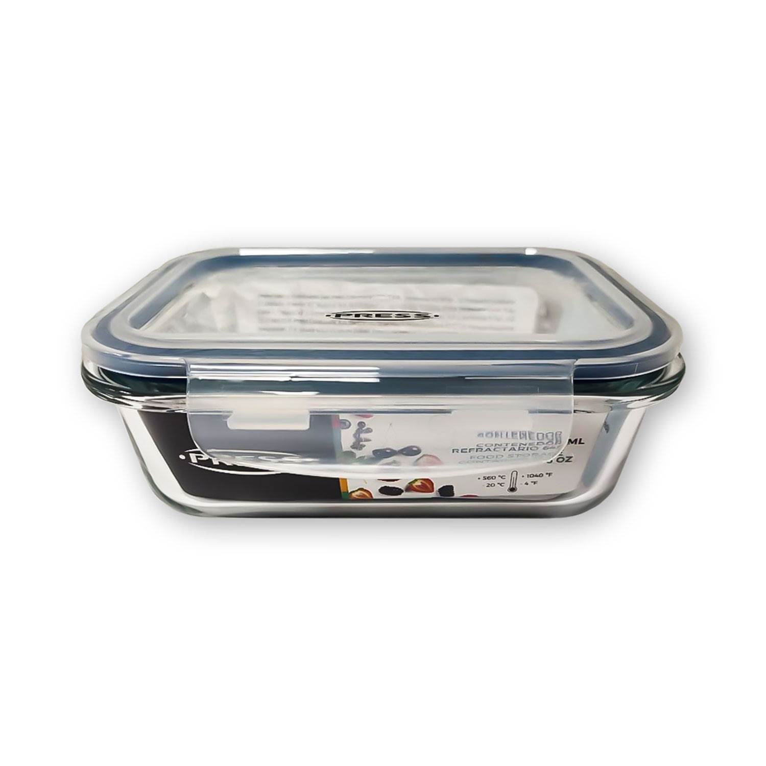 Refractario con Tapa De Plastico 640ml