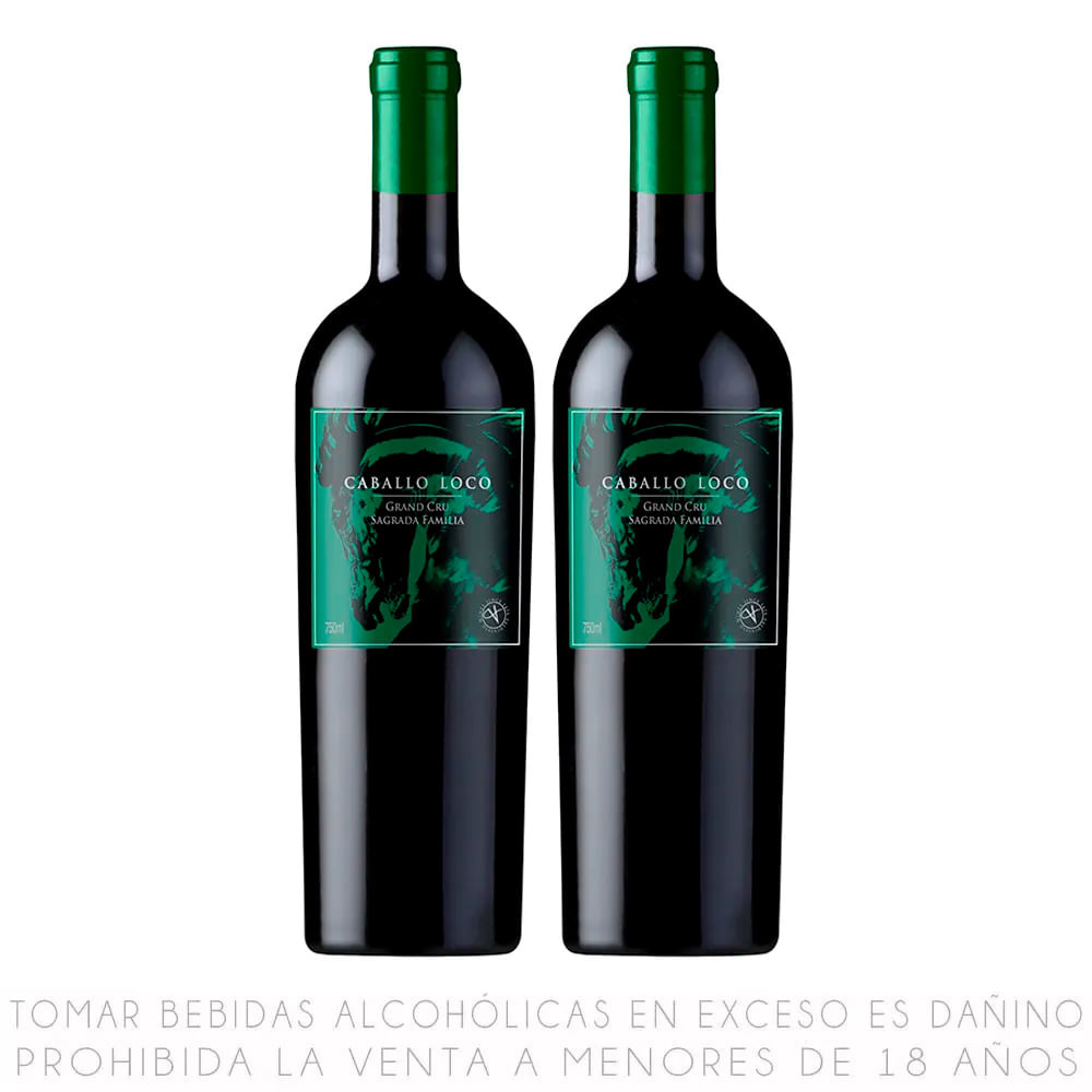 Twopack Vino Tinto Caballo Loco Grand Cru Sagrada Familia Botella 750ml
