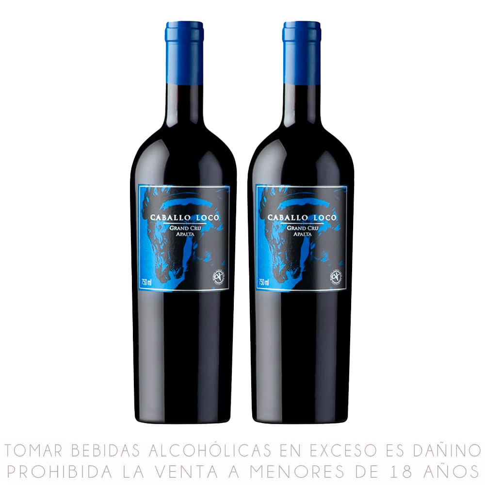 Twopack Vino Tinto Caballo Loco Grand Cru Apalta Botella 750ml