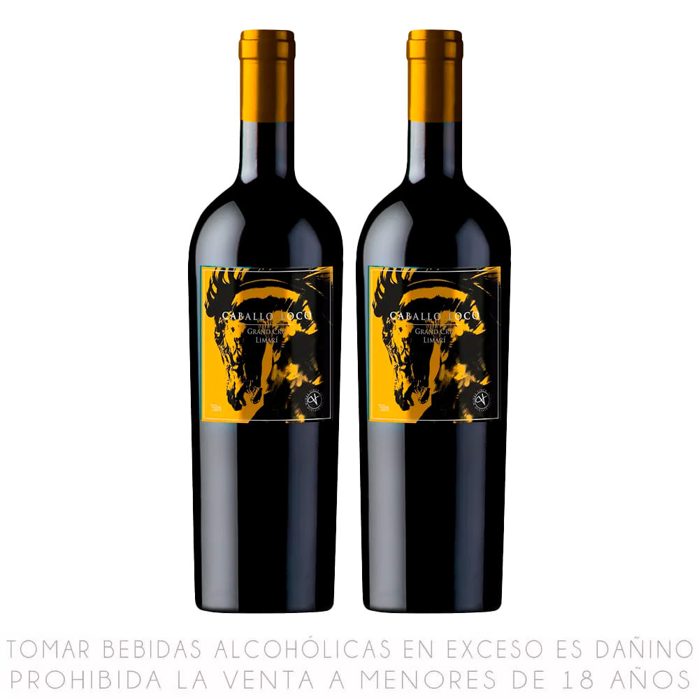 Twopack Vino Tinto Syrah Caballo Loco Grand Cru Limarí Botella 750ml