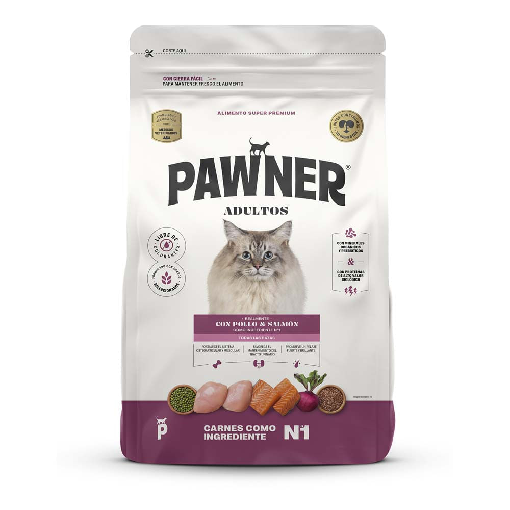 Alimento Pawner Cat Pollo Salmón 8Kg