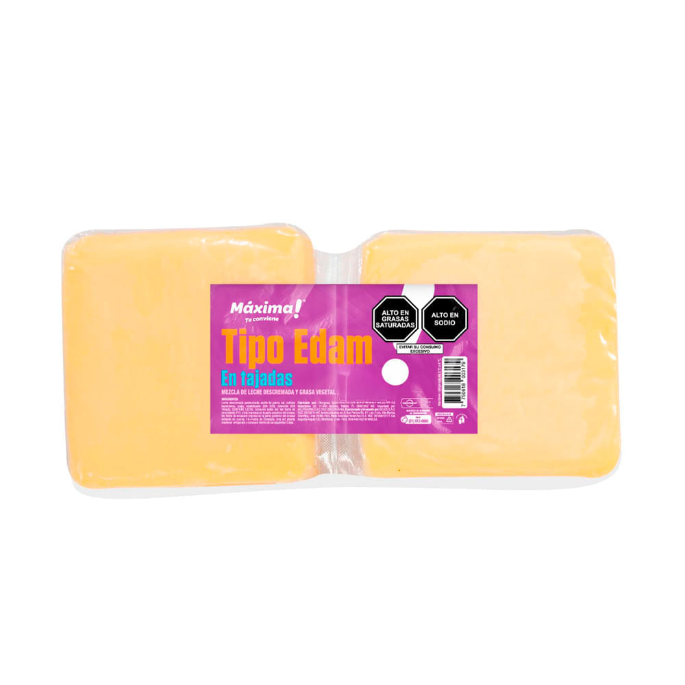 Queso Tipo Edam Máxima Tajadas 1kg