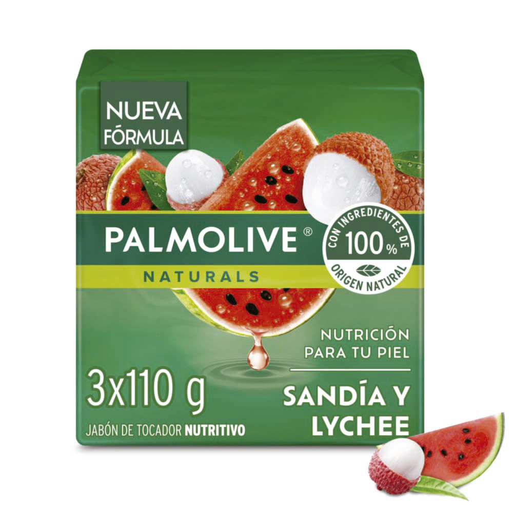 Jabón en Barra Palmolive Sandia y Lychee 3x110g