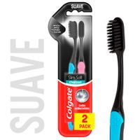 Cepillo de Dientes Colgate Slim Soft Carbon 2pk