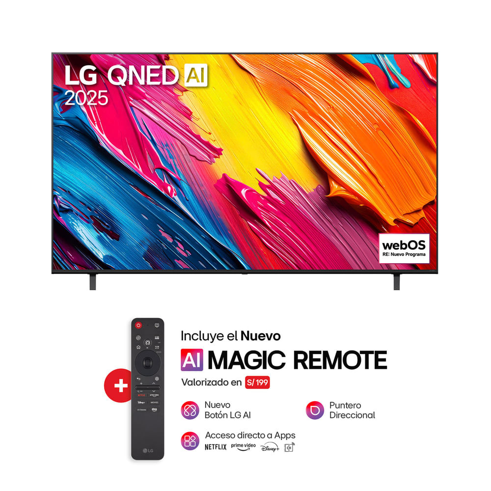 Televisor LG QNED 55"4K THINQ AI 55QNED70 (2025)