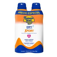 Twopack Protector Solar en Spray Banana Boat Dry Balance Sport 180ml