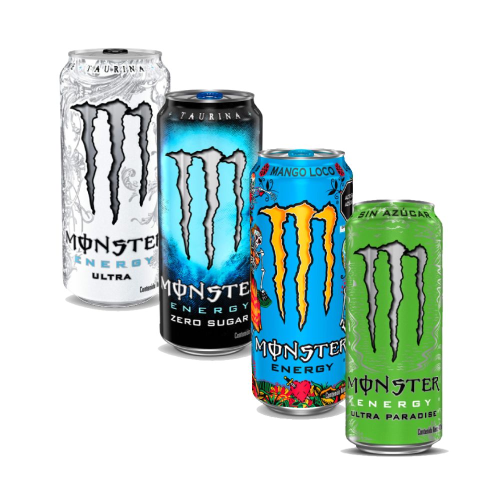 Pack Monster Energy: Ultra + Zero + Mango + Paradise