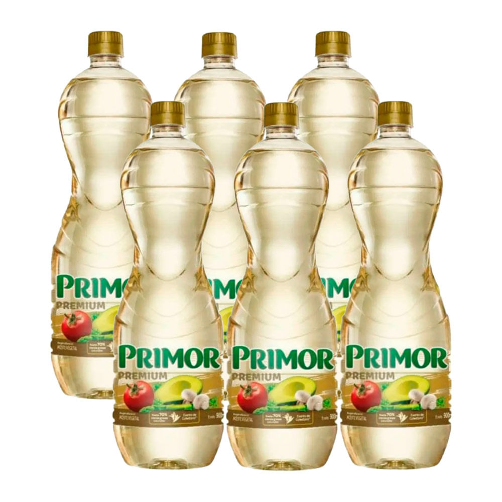 Sixpack Aceite Vegetal Primor Premium 900ml