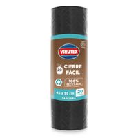 Bolsa de Basura Virutex Cierre Fácil Papelera 20L Rollo 20un