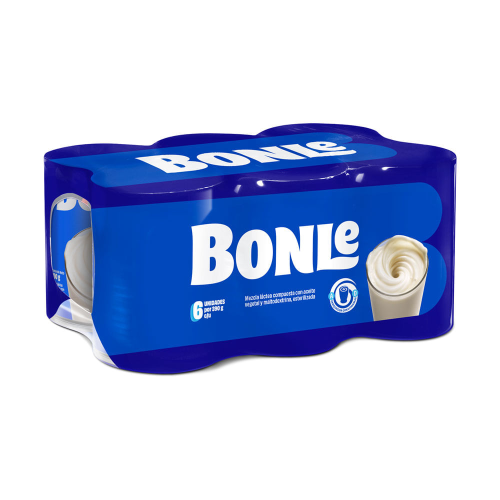 Sixpack Mezcla Láctea Bonlé Familiar Lata 390g