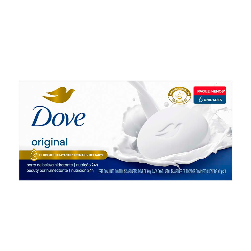 Sixpack Jabón en Barra Dove Original 90g