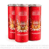 Fourpack Cerveza Artesanal Candelaria La Blanquirroja Lata 355ml