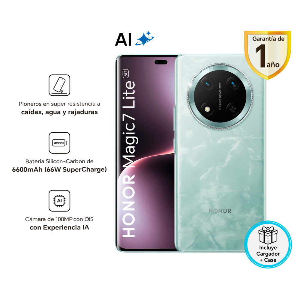 Smartphone Honor Magic7 Lite 8Gb+512Gb  Jade Cyan