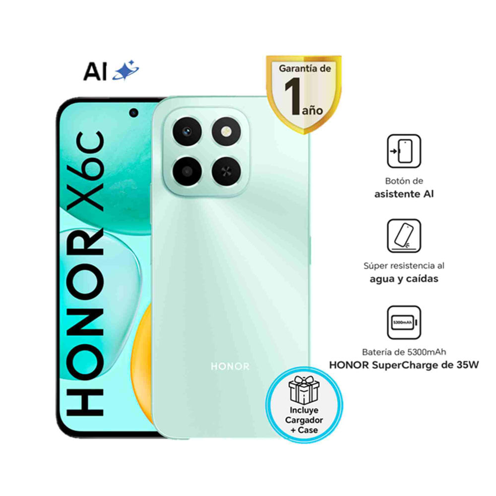 Smartphone Honor X6C 6GB+256GB Ocean Cyan