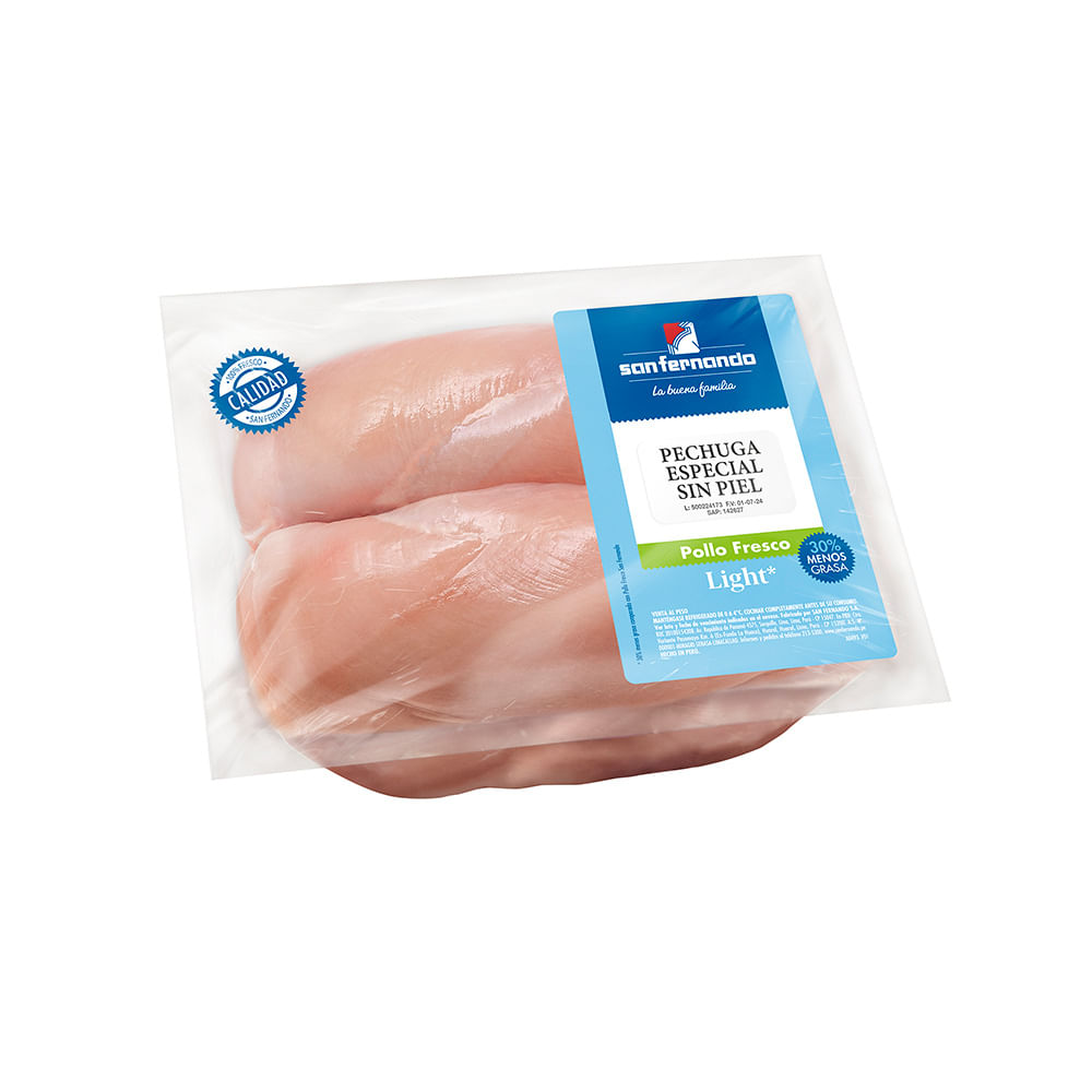 Pechuga de Pollo Especial Sin Piel San Fernando Light x kg