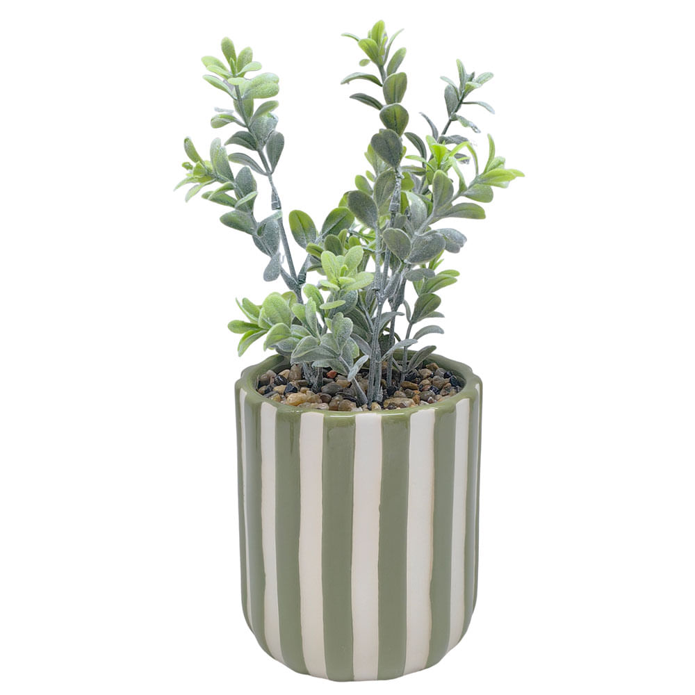 PLANTA ARTIFICIAL MACETA CERAMICA 28CM