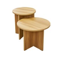 Set 2 Mesas M+Design Hale Natural