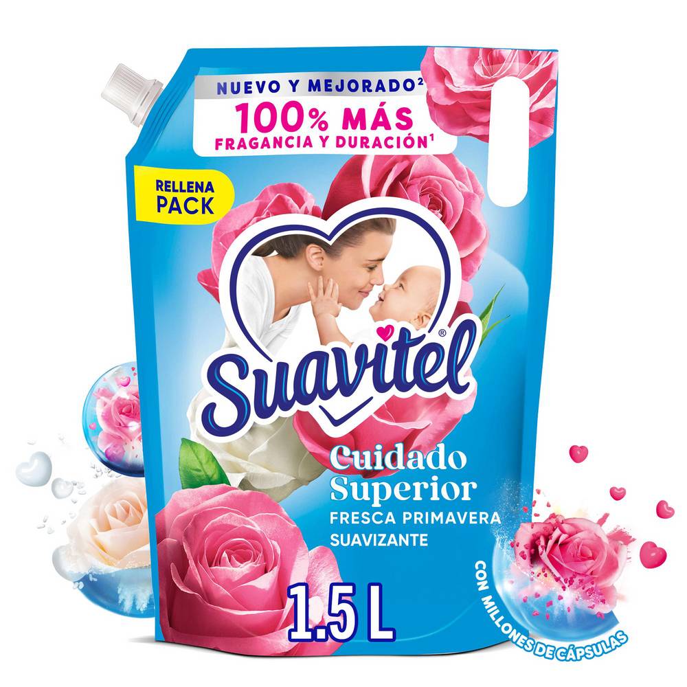 Suavizante Suavitel Cuidado Superior Fresca Primavera 1.5L