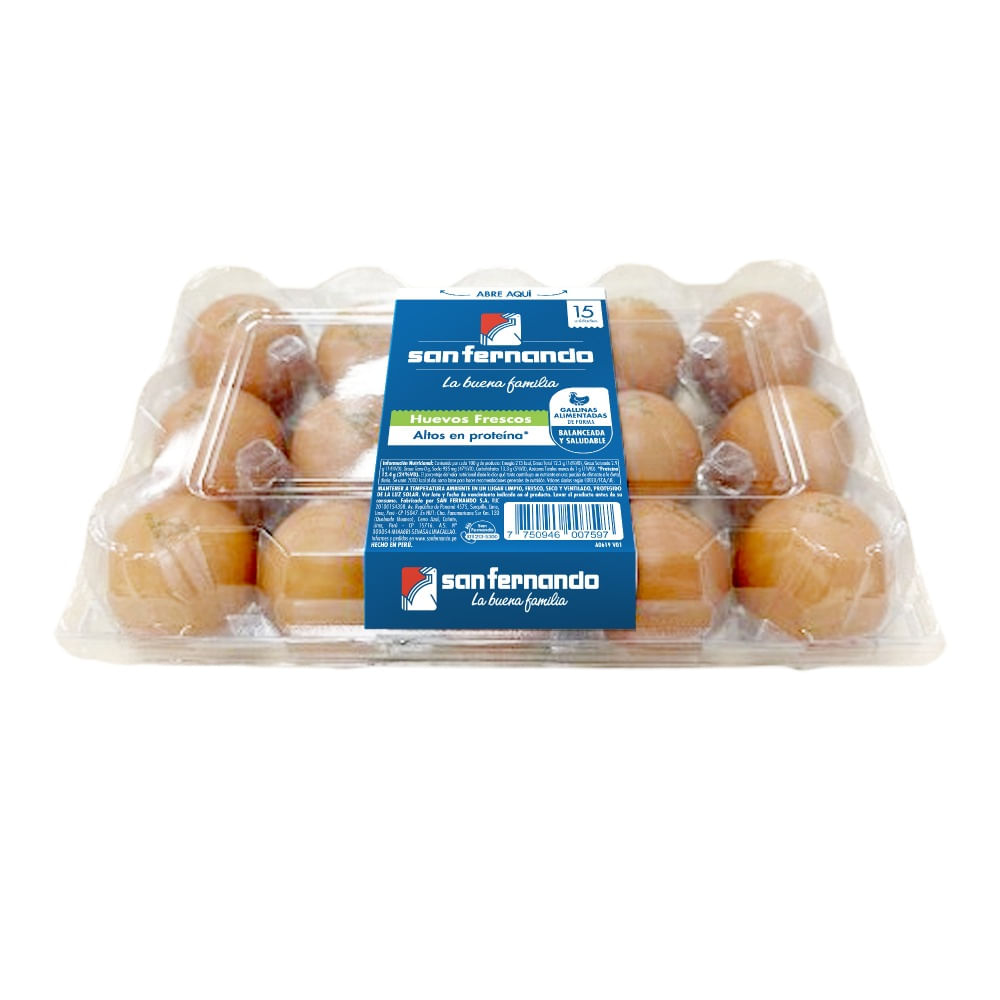 Huevos Pardo San Fernando 15un