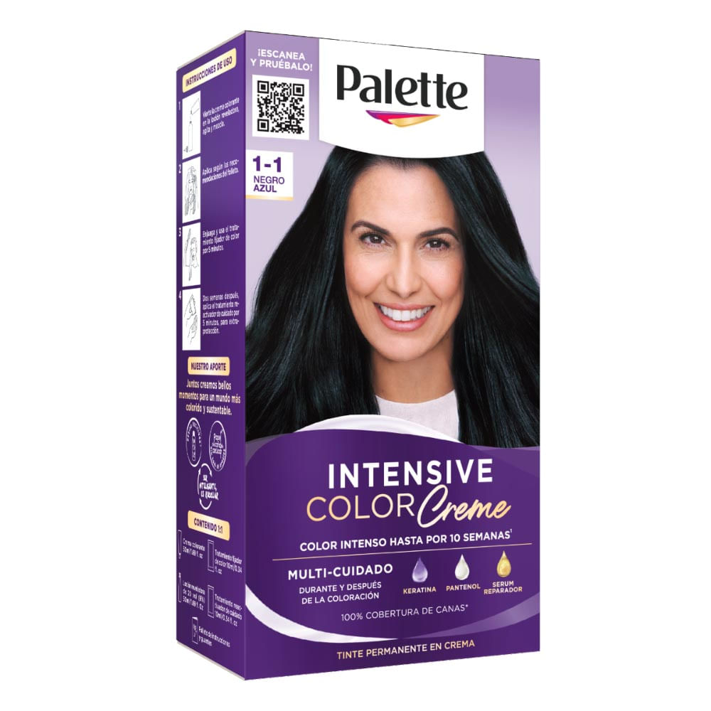 Tinte de Cabello Palette Intensive Color Creme 1-1 Negro Azul