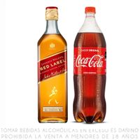 Whisky Johnnie Walker Red Label 750ml + Gaseosa Coca Cola 1.5L