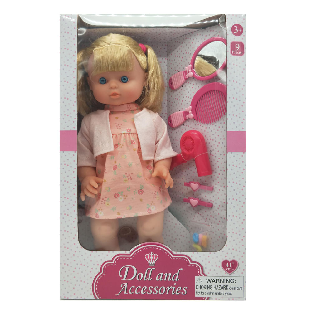 Muñeca Mother Love con 9 accesorios