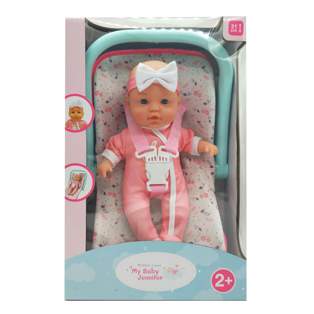 Muñeca con Coche Mother Love 31cm