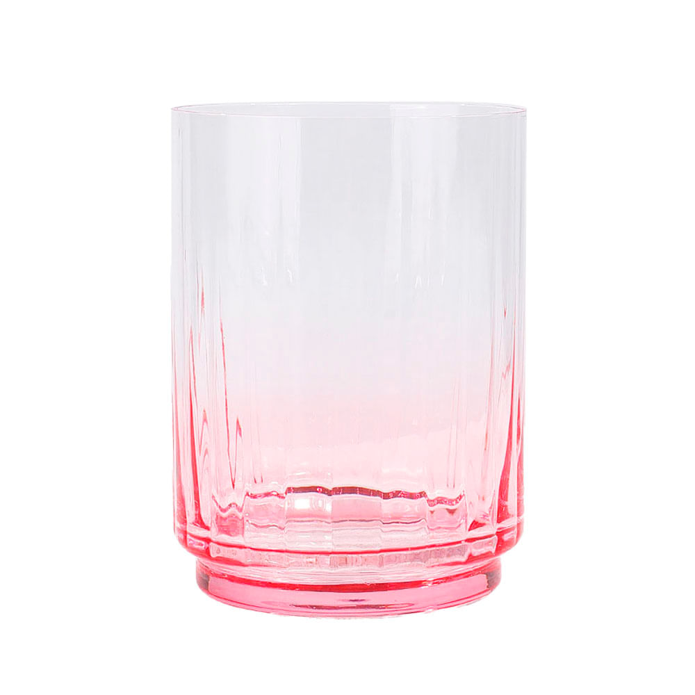 Vaso Krea Lineas Fondo Rosa 400ml
