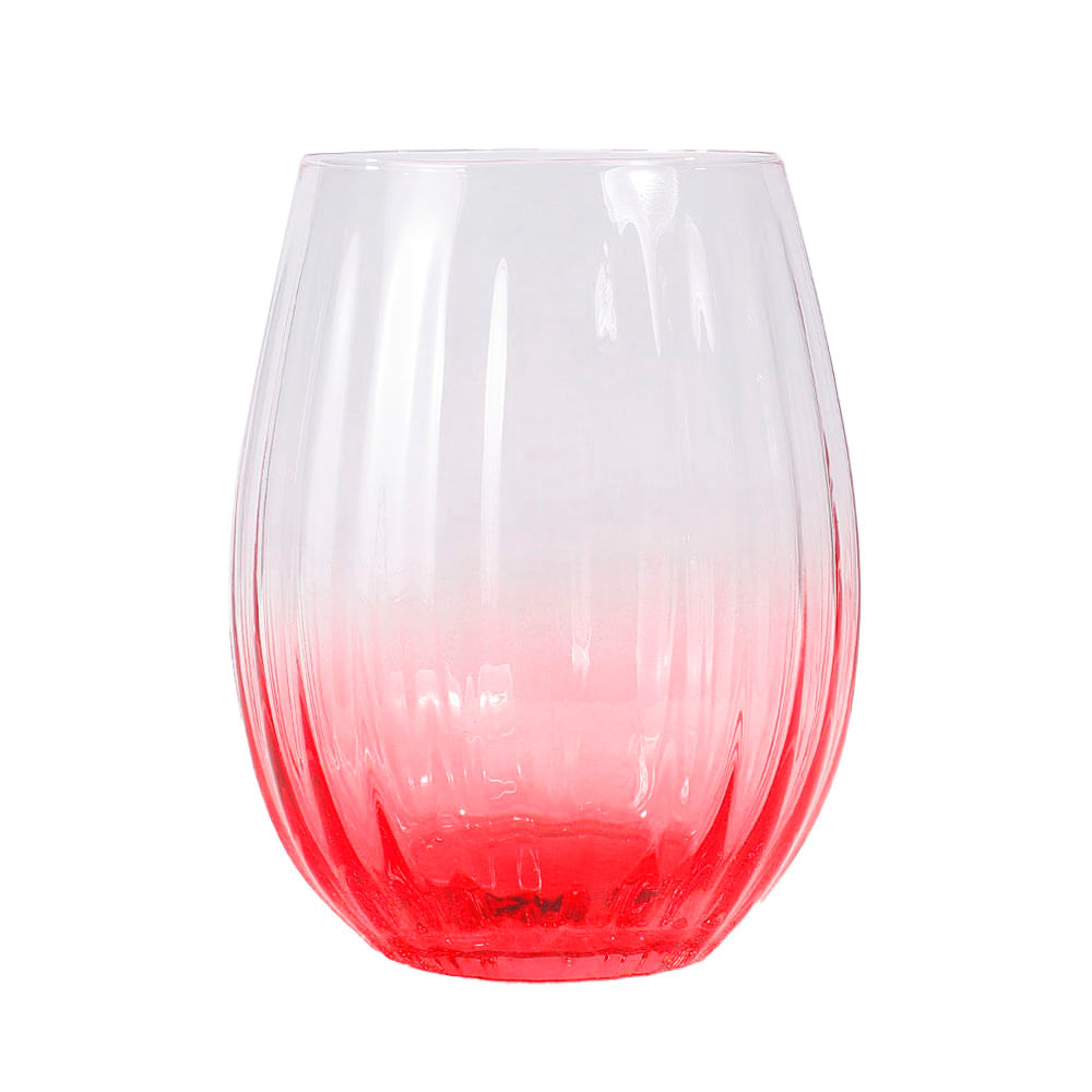 Vaso Krea Lineas Optico Rojo 590ml