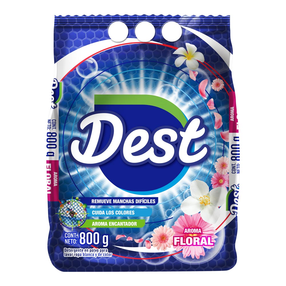 Detergente en Polvo Dest Floral 800g