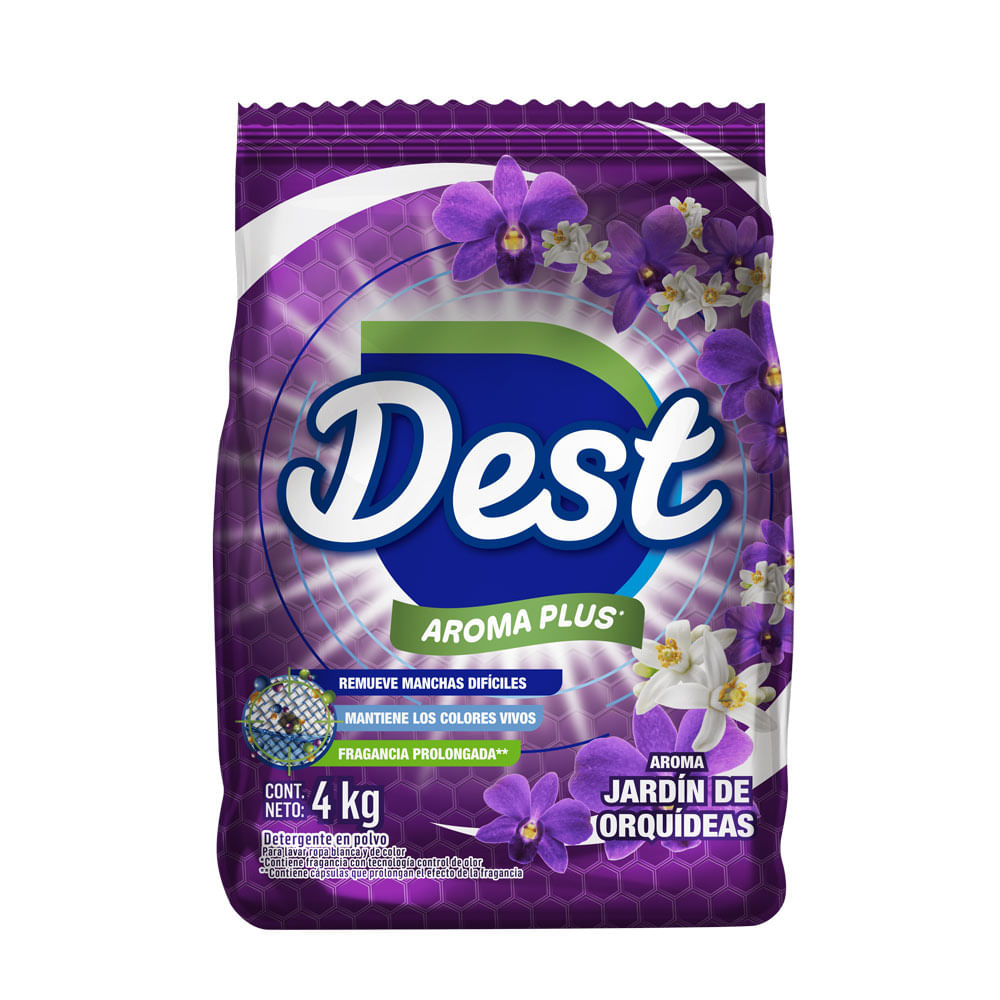 Detergente en Polvo Dest Aroma Plus Orquídeas 4kg