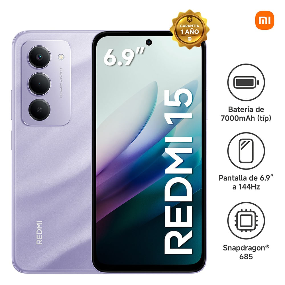 Smartphone Xiaomi Redmi 15 Titan Gray 8GB 256GB