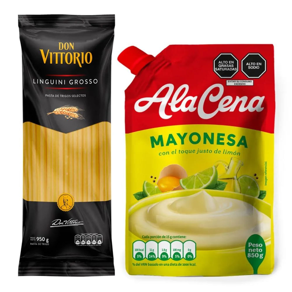 Mayonesa AlaCena 850g + Linguini Grosso Don Vittorio 950g