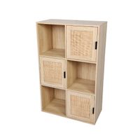 Estante Bali M+Design 3 Espacios + 3 Puertas 70x35x116cm Rattan